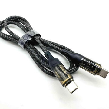 USB TYPEC fast charging cable with display screen