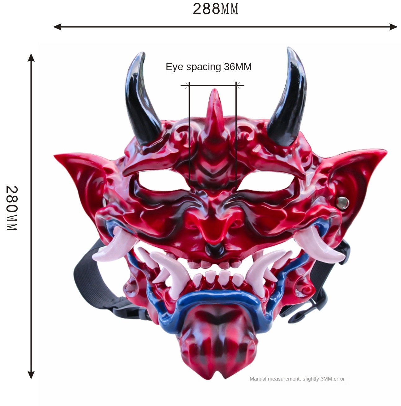Halloween Horned Evil Oni Mask