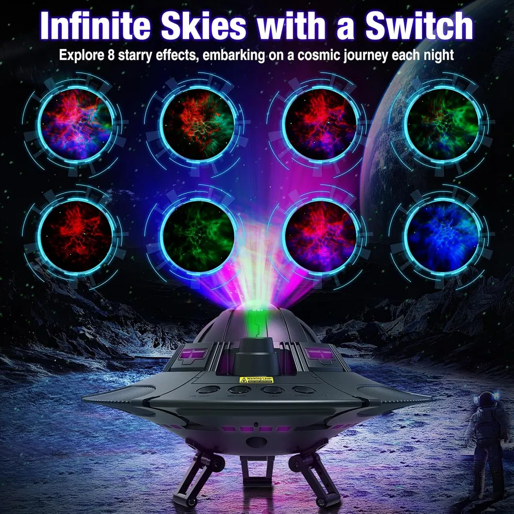 Proyector de universo Stargaze con lámpara de efecto de nebulosa giratoria de 360 ​​°