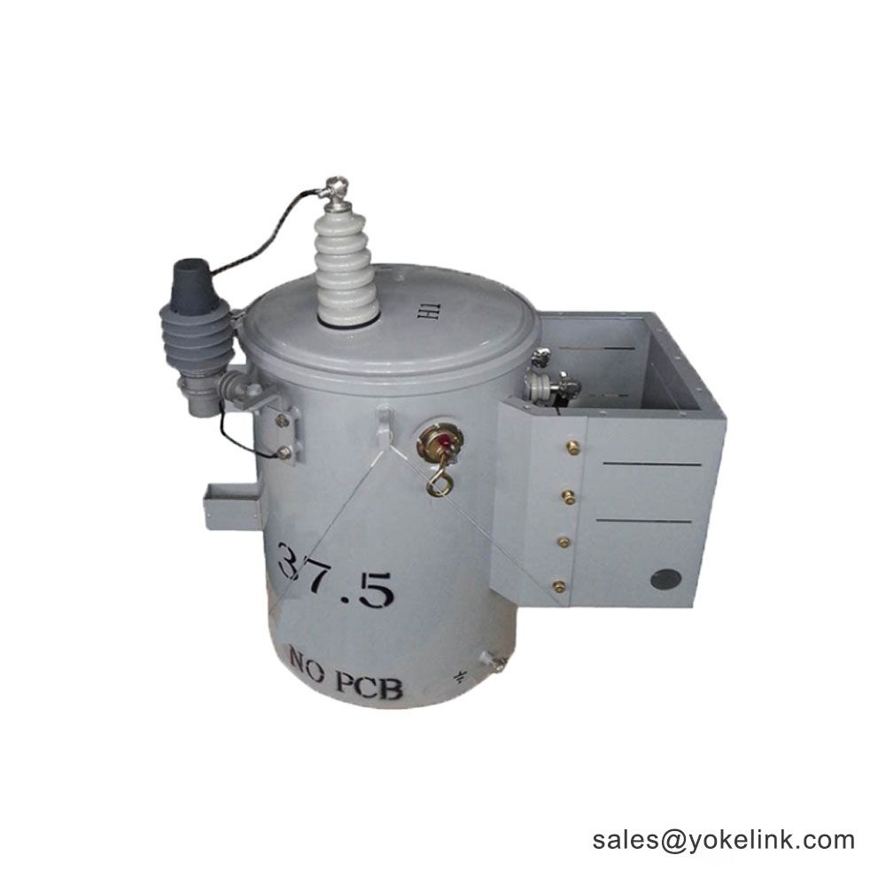 37,5 KVA egyfázisú oszlopra szerelt elosztó transzformátor