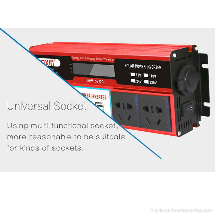 Onduleur de voiture avec un onduleur de voiture de chargement d&#39;écran LCD