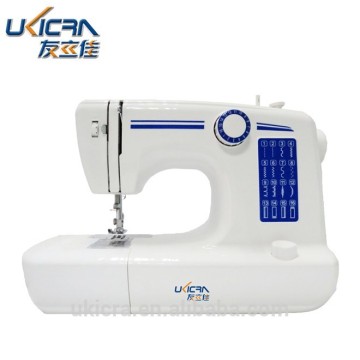 Thread tension sewing machine with foot pedal and cutter