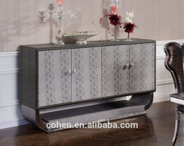 modern dining/kitchen cabinet/sideboard with stainless steel frame F107