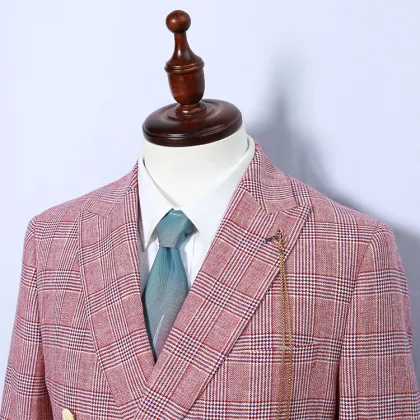 Korean Inspired Pink Double Breasted Blazer