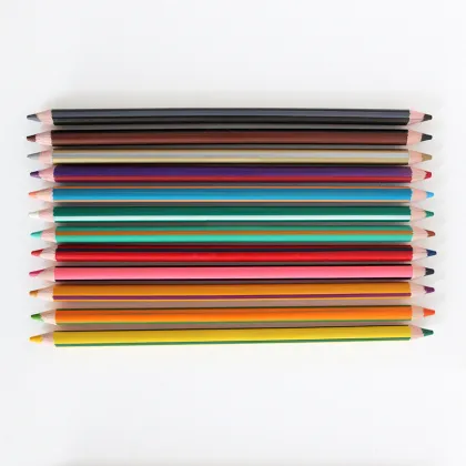 Custom Double Sided Colored Pencils Set - Wooden Bi-Colouring Pencils