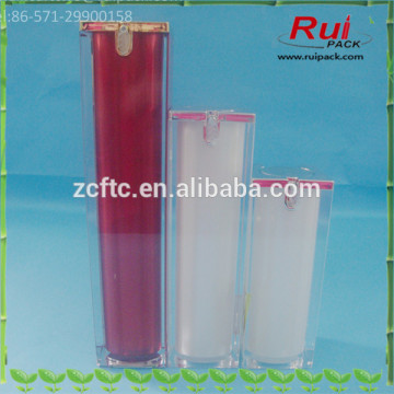 Red white 15ml 30ml 50ml square acrylic bottles, 0.5/1/1.6oz empty acrylic cosmetic bottle for cream/lotion