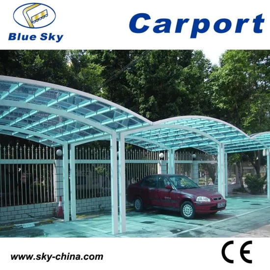 Polycarbonate and aluminum carport rain gutter for car