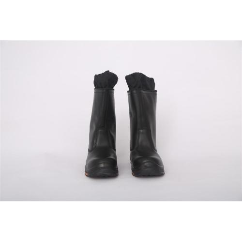 Pvc Rain Boot Labor protection boots half barrel black Factory