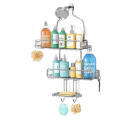 Adjustable Hanging Shower Caddy with Soap Holder for Large Shower Organization