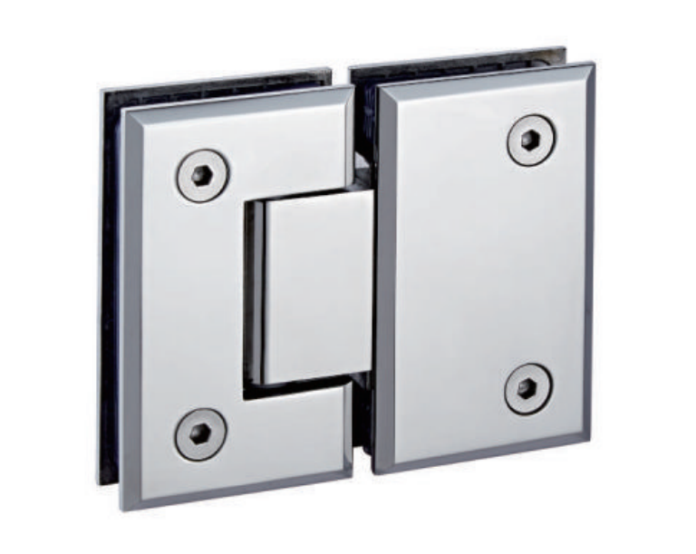 Beveled Corner 180 Degree Glass Hinge