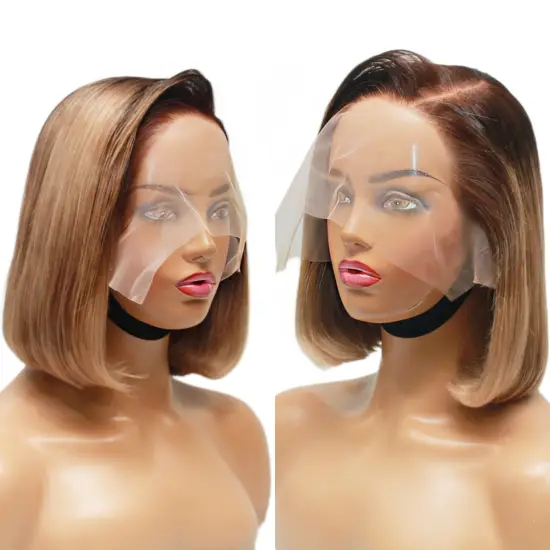 XBL 26-28 Inch Straight Lace Front Wig for Black Women: Brazilian Frontal Wig with 13x4 Transparent Lace Front and Human Hair