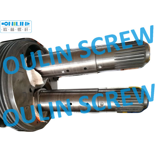 Cincinnati Cmt80 Twin Conical Screw Barrel for PVC Extrusion, Cmt80/174 Screw and Cylinder