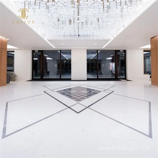 Square shape chandelier White custom banquet hall chandelier Large lighting hotel chandelier