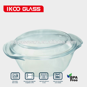 Glass Round Casserole Lid Set
