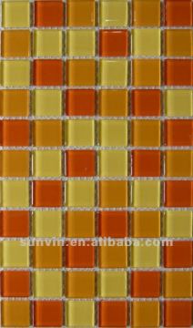 Mix color premium crystal glass mosaic tile