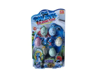 6 PCS SMURFS EGGS+2 PCS DOLL SUIT