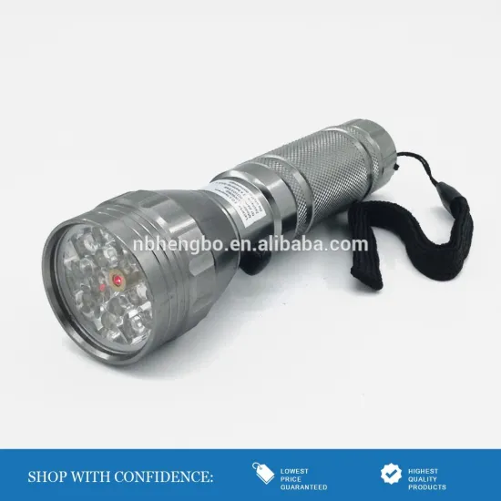 buttom compass and laser pointer light silver 15 led outdoor flashlights