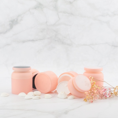 Korean pink acrylic cosmetic jars