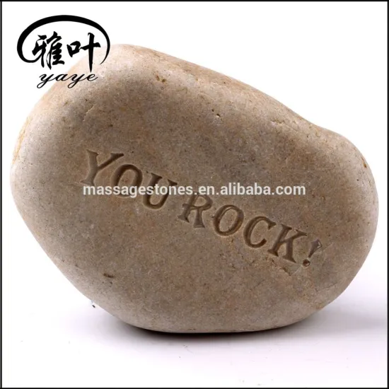 Engraved Letter Pebble OEM Inspirational Words Wish Garden Stone Unique Gift