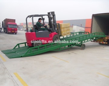 may be regulated manual or electric hydraulic yard ramp