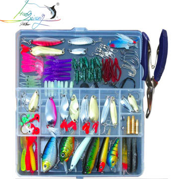 Highly Rated PCS Fishing Lures Set: Mixed Minnow, Popper, Spinner, and Spoon Hooks for Artificial Bait Kit