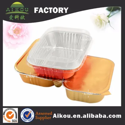 Sturdy heat sealing aluminum foil aluminum foil meal tray for oven