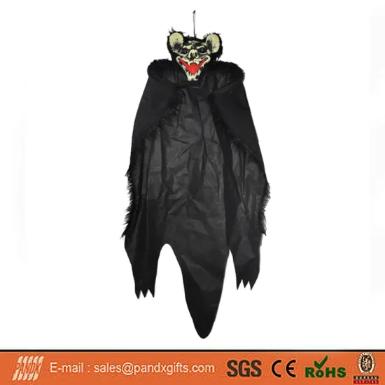 48" SCARY YELLOW FACE CHEAP HALLOWEEN DECORATION HANGING BAT GHOST