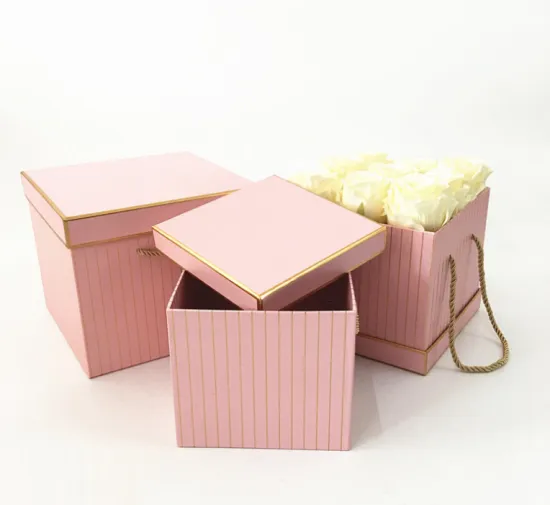 Square paper flower box