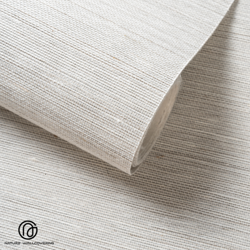 ورق جدران مصنوع يدويًا من الكتان بألوان البيج الناعمة