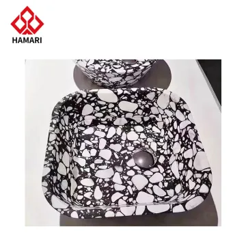 Wholesale Nordic Terrazzo Washroom Sink for Bathroom and Hotel