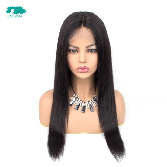 Wholesale silky straight virgin 4*4 lace brazilian human hair wigs
