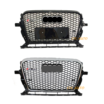 RS Honeycomb Mesh Gloss Black Black RSQ5 Front Bumper Grille Untuk Audi Q5/SQ5 8R B8.5 2013-2016