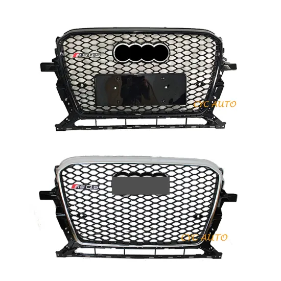 RS Style Honeycomb Mesh Gloss Black RSQ5 Front Bumper Grille for Audi Q5/SQ5 8R B8.5 2013-2016