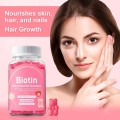 Biotin Gummies avec de la biotine 10 000 mcg de cheveux sains et de peau et de ongles