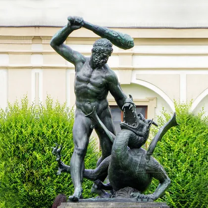 Outdoor art famous metal man figure sculpture greek bronze hercules statue