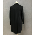 Women's Black Casual Shirt With Double Pockets