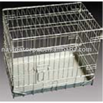 Metal Dog Cage:front and side doors