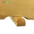Placa de corte de madeira grande Cypress com pé giratório