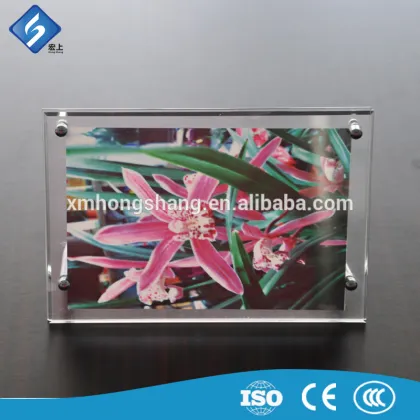 Simple Nice Thick Transparent Acrylic Photo Frames in Photo Studio