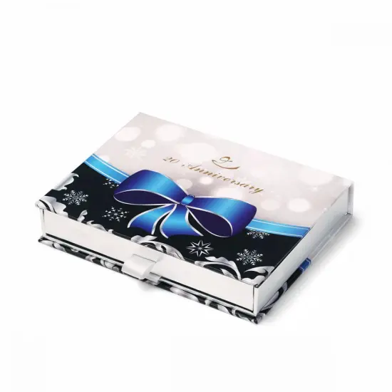 2018 Luxury Silver Ribbon Box With Magnets
