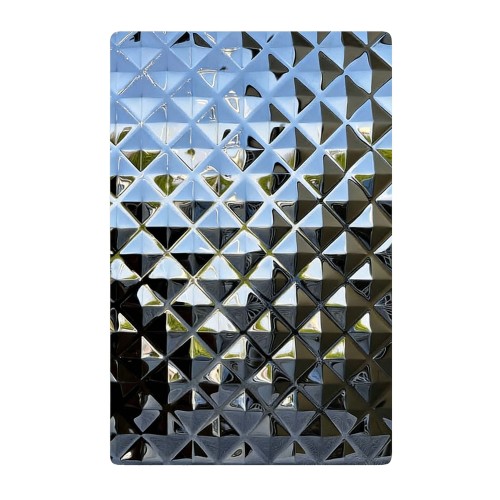 Placa em relevo de aço inoxidável 19