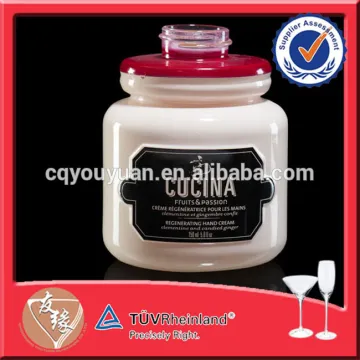 Machine Blown 150ML Round Painted Glass Cream Container