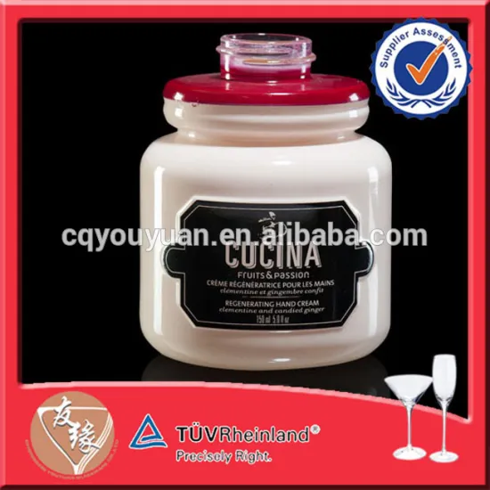 Machine Blown 150ML Round Painted Glass Cream Container