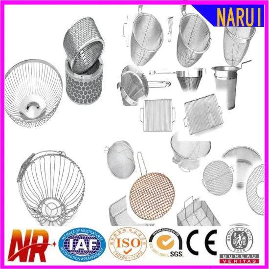 Crimped wire mesh for barbecue net (manufacture)