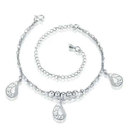 Jenia Cheap New Chain Anklet Fancy Silver Anklet Designs With Ball