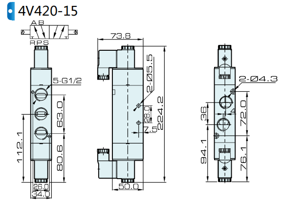 4v420-15 dimension