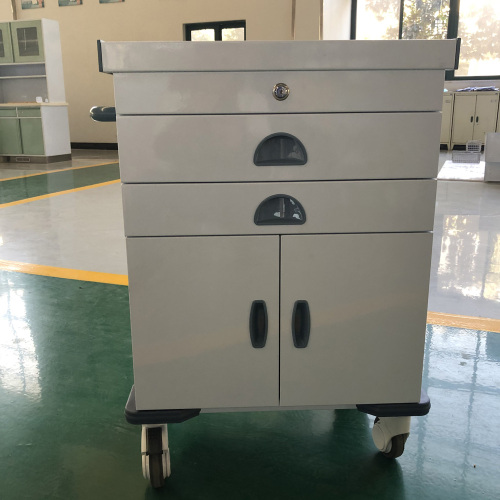 Hospital Steel Removable Medication Tray Emergency Trolley China