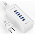 Chargeur 6 ports USB 30W 5V2.4A Chargeur Adaptateur