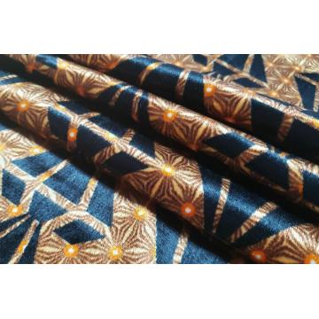 Tissu imprimé en velours en velours en tricot pour un rembourrage de canapé