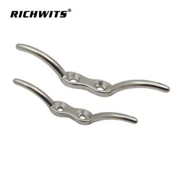 Kayaking hardware wire rope cleat 316 stainless steel 4' wire rope clamp